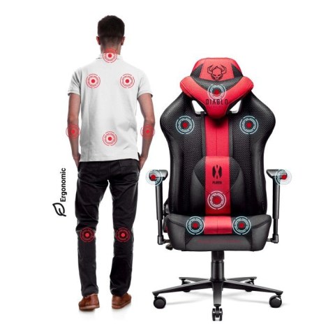 Fotel gamingowy DIABLO X-PLAYER 2.0 king fotel antracytowo-karmazynowy Fotel gamingowy DIABLO X-PLAYER 2.0 king fotel antracytowo-karmazynowy