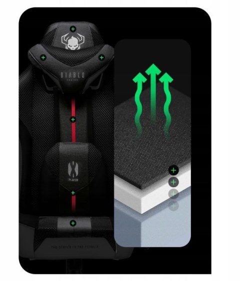 Fotel gamingowy DIABLO X-PLAYER 2.0 normal fotel biało-czarny Fotel gamingowy DIABLO X-PLAYER 2.0 normal fotel biało-czarny
