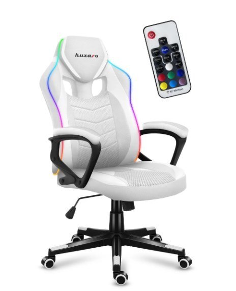 Fotel gamingowy Huzaro Force 2.5 RGB WHITE MESH Fotel gamingowy Huzaro Force 2.5 RGB WHITE MESH