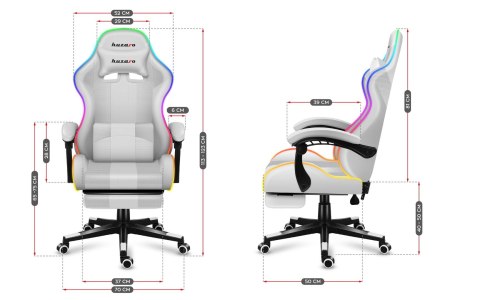 Fotel gamingowy Huzaro Force 4.7 RGB White Fotel gamingowy Huzaro Force 4.7 RGB White