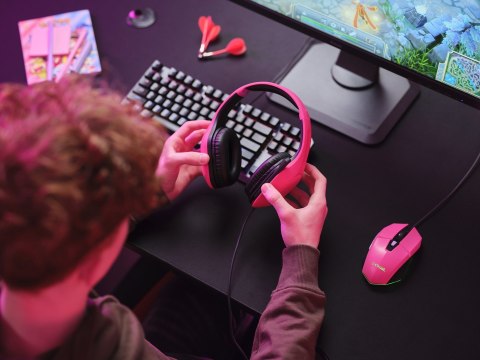 Słuchawki TRUST GXT415P ZIROX HEADSET - PINK 24992 Słuchawki TRUST GXT415P ZIROX HEADSET - PINK 24992