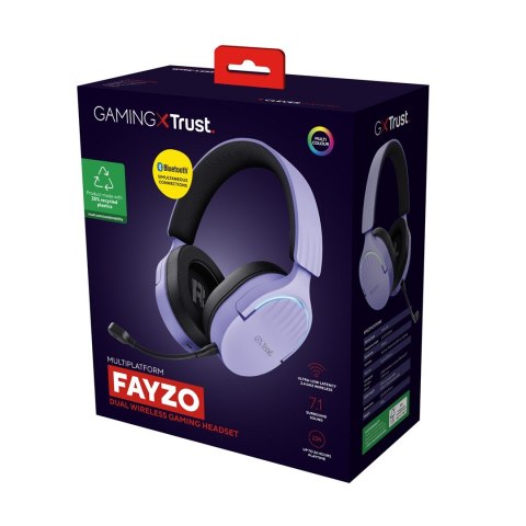 Słuchawki gamingowe Trust GXT 491P FAYZO WIRELESS Purple Słuchawki gamingowe Trust GXT 491P FAYZO WIRELESS Purple