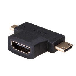Akyga Adapter Akyga AK-AD-23 (HDMI F - Micro HDMI, Mini HDMI M; kolor czarny)