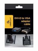 GEMBIRD Adapter GEMBIRD A-DVID-VGAF-01 (DVI-D M - D-Sub (VGA) F; 0,20m; kolor czarny)