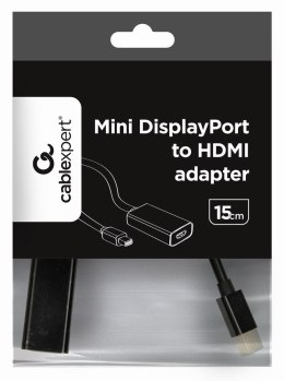GEMBIRD Adapter GEMBIRD A-MDPM-HDMIF-02 (Mini DisplayPort M - HDMI F; 0,15m; kolor czarny)
