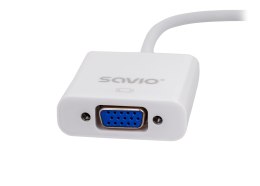 SAVIO Adapter SAVIO cl-27 (HDMI M - D-Sub (VGA) F; 0,10m; kolor biały)
