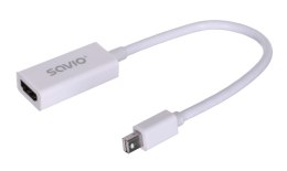 SAVIO Adapter SAVIO cl-57 (Mini DisplayPort M - HDMI F; 0,10m; kolor biały)