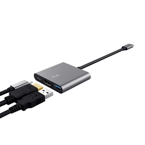 Adapter TRUST DALYX 3-IN-1 USB-C Adapter TRUST DALYX 3-IN-1 USB-C