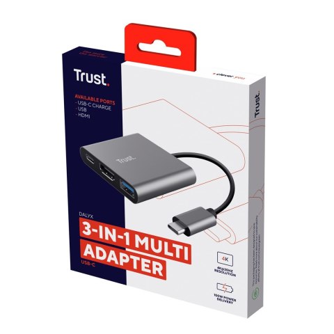 Adapter TRUST DALYX 3-IN-1 USB-C Adapter TRUST DALYX 3-IN-1 USB-C