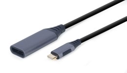 GEMBIRD GEMBIRD ADAPTER Z USB TYPE-C DO DISPLAYPORT NA KABLU SZARY