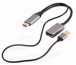 GEMBIRD GEMBIRD AKTYWNY ADAPTER 4K HDMI NA DISPLAYPORT (F) CZARNY, 10CM