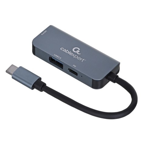 GEMBIRD MULTI ADAPTER USB TYP-C 3W1 (HUB USB + HDMI + PD) GEMBIRD MULTI ADAPTER USB TYP-C 3W1 (HUB USB + HDMI + PD)