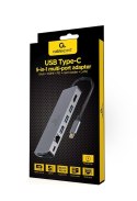 GEMBIRD GEMBIRD MULTI ADAPTER USB TYP-C 5W1 HUB, HDMI, CZYTNIK KART, LAN, PD - 100W)
