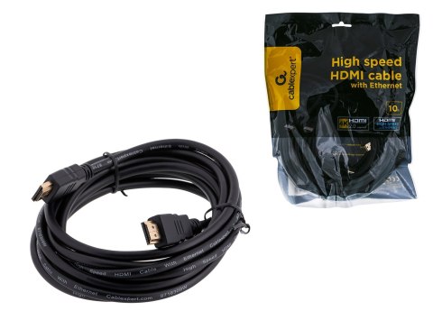 Kabel GEMBIRD CC-HDMI4-10M (HDMI M - HDMI M; 10m; kolor czarny) Kabel GEMBIRD CC-HDMI4-10M (HDMI M - HDMI M; 10m; kolor czarny)