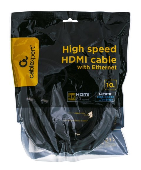 Kabel GEMBIRD CC-HDMI4-10M (HDMI M - HDMI M; 10m; kolor czarny) Kabel GEMBIRD CC-HDMI4-10M (HDMI M - HDMI M; 10m; kolor czarny)