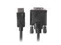 Lanberg Kabel Lanberg CA-DPDV-10CU-0030-BK (DisplayPort M - DVI-D M; 3m; kolor czarny)