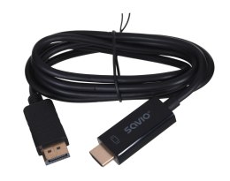 SAVIO Kabel SAVIO CL-56 (DisplayPort M - HDMI Typ A; 1,5m; kolor czarny)