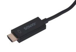 SAVIO Kabel SAVIO CL-56 (DisplayPort M - HDMI Typ A; 1,5m; kolor czarny)