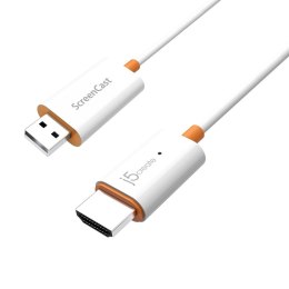 J5 Create Nadajnik i odbiornik audio/video bezprzewodowy j5create ScreenCast HDMI™ Wireless Display; kolor biały JVAW56-N