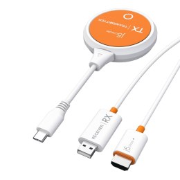 J5 Create Nadajnik i odbiornik audio/video bezprzewodowy j5create ScreenCast USB-C Wireless Display HDMI Extender; kolor biały JVAW62-N