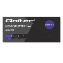 Qoltec QOLTEC ROZDZIELACZ SPLITTER 4XHDMI 4KX2K | 3.4GB/S
