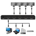 Qoltec QOLTEC ROZDZIELACZ SPLITTER 4XHDMI 4KX2K | 3.4GB/S
