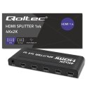 Qoltec QOLTEC ROZDZIELACZ SPLITTER 4XHDMI 4KX2K | 3.4GB/S