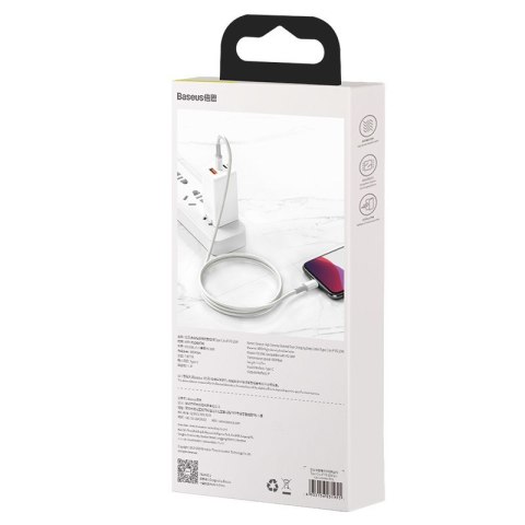 BASEUS KABEL USB-C DO LIGHTNING 20W, 5A, 1M(BIAŁY) BASEUS KABEL USB-C DO LIGHTNING 20W, 5A, 1M(BIAŁY)