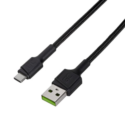 GREEN CELL KABEL KABGC25 GC POWERSTREAM USB-A - USB-C 30CM, SZYBKIE ŁADOWANIE ULTRA CHARGE, QC 3.0 GREEN CELL KABEL KABGC25 GC POWERSTREAM USB-A - USB-C 30CM, SZYBKIE ŁADOWANIE ULTRA CHARGE, QC 3.0