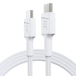Green Cell GREEN CELL KABEL KABGC30W GC POWERSTREAM USB-C - USB-C 120CM, POWER DELIVERY 60W, ULTRA CHARGE, QC 3.0, BIAŁY