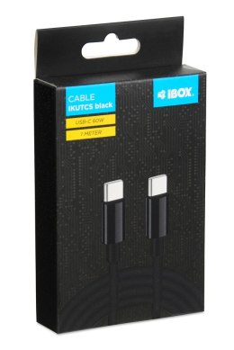 IBOX IBOX KABEL IKUTCS1B USB-C 60W SILICON 1M BLACK