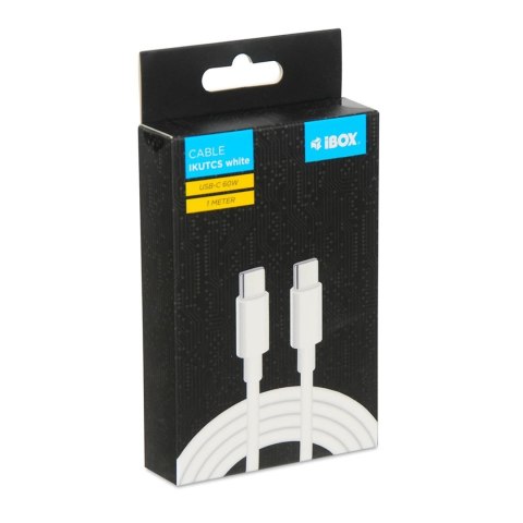 IBOX KABEL IKUTCS1W USB-C 60W SILICON 1M WHITE IBOX KABEL IKUTCS1W USB-C 60W SILICON 1M WHITE