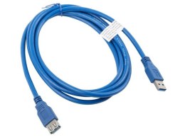 Lanberg Kabel Lanberg CA-US3E-10CC-0018-B (USB 3.0 M - USB 3.0 F; 1,8m; kolor niebieski)