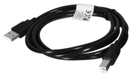 Lanberg Kabel Lanberg CA-USBA-10CC-0018-BK (USB 2.0 M - USB 2.0 M; 1,8m; kolor czarny)