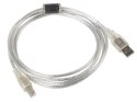 Lanberg Kabel Lanberg CA-USBA-12CC-0018-TR (USB 2.0 M - USB 2.0 M; 1,8m; kolor przeźroczysty)
