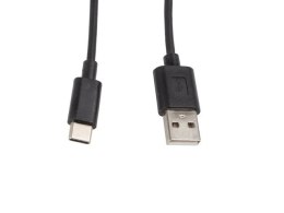 Lanberg Kabel Lanberg CA-USBO-10CC-0010-BK (USB 2.0 typu A M - USB typu C M; 1m; kolor czarny)