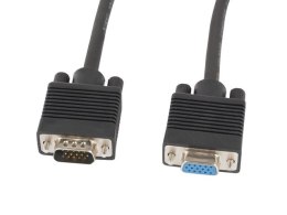 Lanberg Kabel Lanberg CA-VGAC-10CC-0018-B+ (D-Sub (VGA) M - D-Sub (VGA) F; 1,8m; kolor czarny)