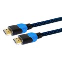 SAVIO Kabel SAVIO GCL-02 (HDMI M - HDMI M; 1,8m; kolor czarno-niebieski)
