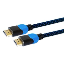 SAVIO Kabel SAVIO GCL-02 (HDMI M - HDMI M; 1,8m; kolor czarno-niebieski)