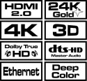 SAVIO Kabel SAVIO Kable HDMI 2.0 CL141 (HDMI M - HDMI M; 10m; kolor czarny)