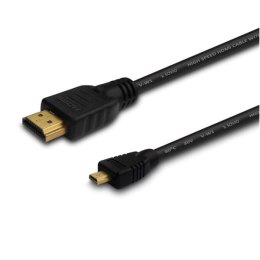 SAVIO Kabel SAVIO cl-39 (HDMI M - Micro HDMI M; 1m; kolor czarny)