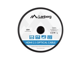 Lanberg LANBERG KABEL HDMI LANBERG KABEL HDMI M/M V2.1 10M OPTYCZNY AOC CZARNY CA-HDMI-30FB-0100-BK