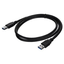 Lanberg LANBERG KABEL USB-A 3.0 M/M 1M CZARNY CA-USBA-30CU-0010-BK
