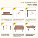 PROMIS PROMIS STÓŁ TURYSTYCZNY, SKLADANY, ZWIJANY ST90