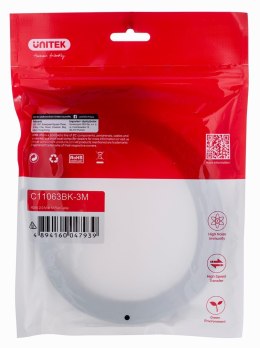 UNITEK UNITEK KABEL HDMI 2.0 4K60HZ,PŁASKI,3M,C11063BK-3M