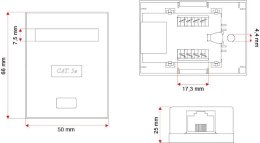 ALANTEC ALANTEC Gniazdo natynkowe STP kat.5e 1xRJ45 GN005 (kolor biały)