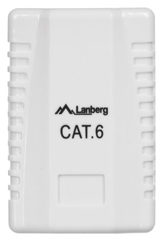 Gniazdo natynkowe Lanberg OU6-0001-W (RJ-45; kat. 6; UTP; kolor biały)