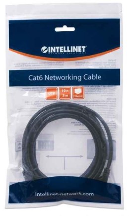 Intellinet INTELLINET PATCH CORD CAT6 UTP 3,0M CZARNY 100% MI