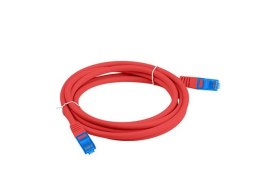 Lanberg LANBERG PATCHCORD S/FTP KAT.6A 1M CZERWONY LSZH CCA (FLUKE PASSED) PCF6A-10CC-0100-R
