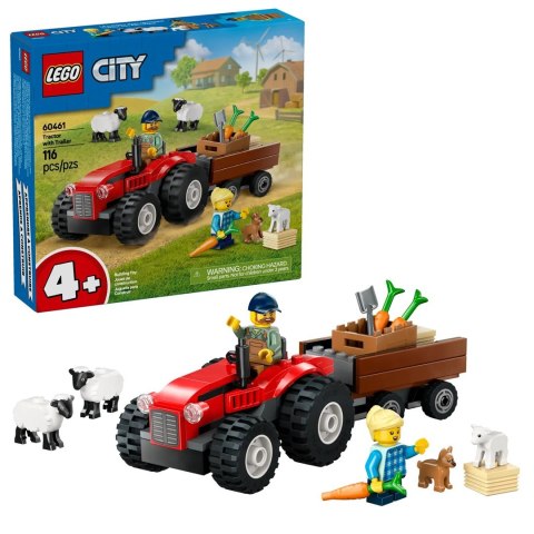 LEGO CITY 60461 Czerwony traktor z przyczepą i owcą LEGO CITY 60461 Czerwony traktor z przyczepą i owcą